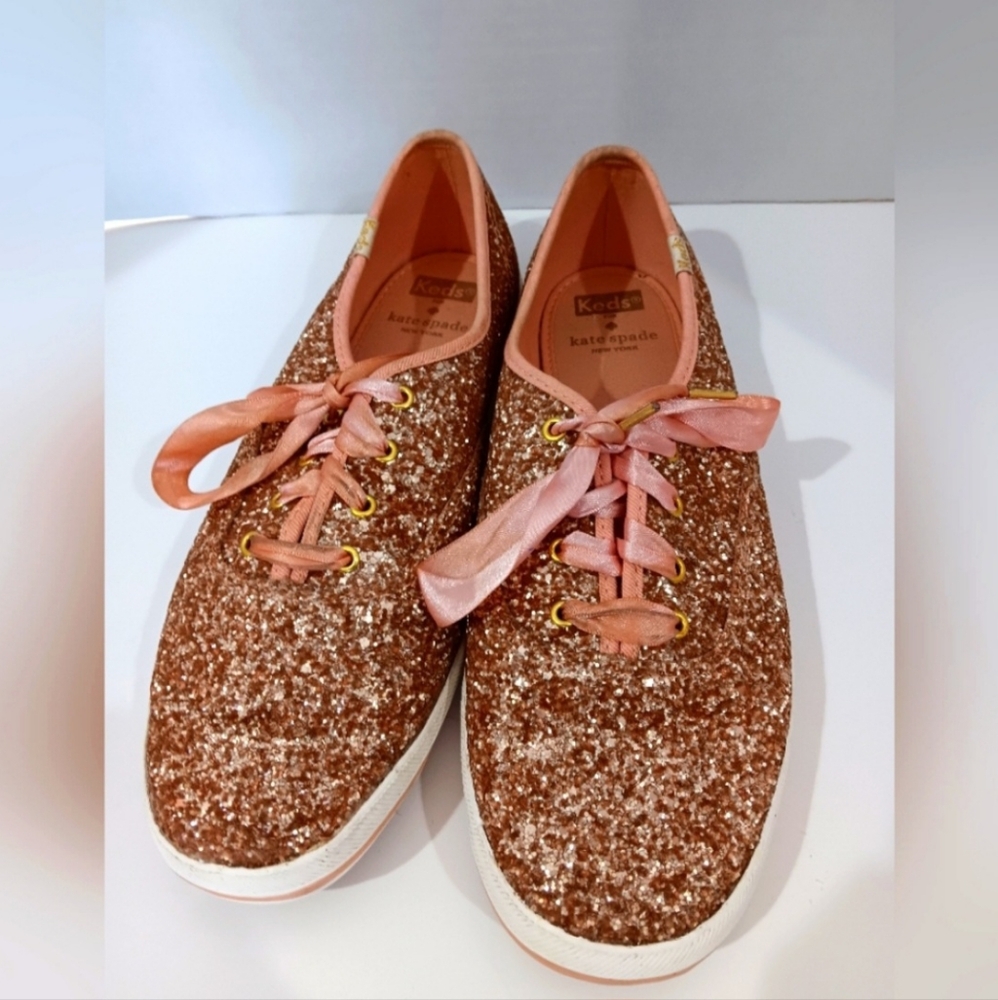 Keds for Kate Spade Women's Lt. Pink Glitter (Size 9) Sneaker Shoes - Picture 1 of 7